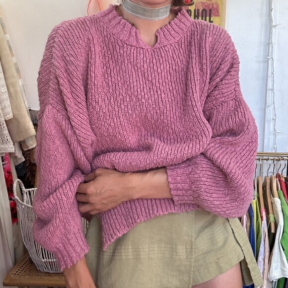 vvintage mauve dusty pink sweater - Picture 2 of 3
